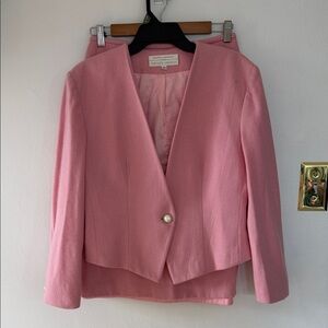 Vintage Pink Skirt Suit Set